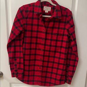 Filson Women’s Classic Cotton Red and Black Checkered Shirt